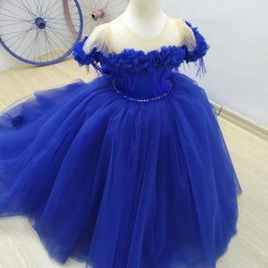 Royal blue baby gown royal blue toddler gown royal blue mummy and me dresses